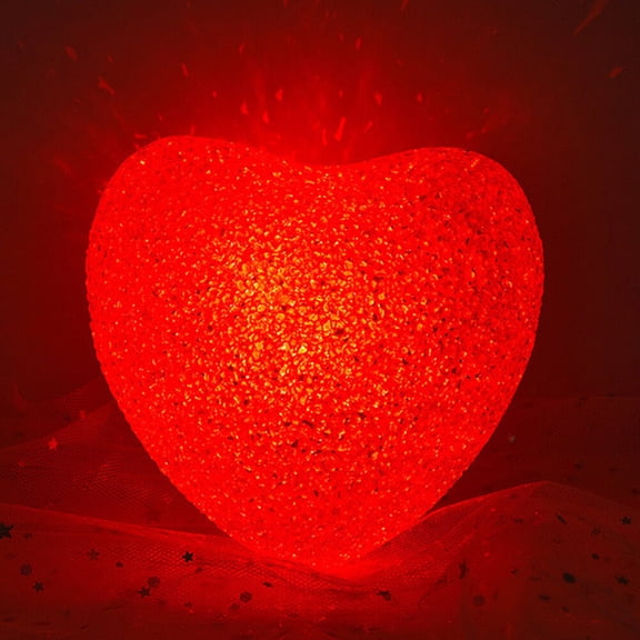 ETHZZLE Red Eva Glowing Heart Night Lamp, Stylish Party Accessory, 2Pcs