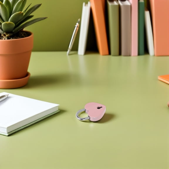 ETHZZLE 2pcs Mini Padlock Set: Tiny Locks with Keys - Decorative Small Locks for Storage Boxes and Cabinets - Novelty Heart Charm Padlocks for Purse Security Pink