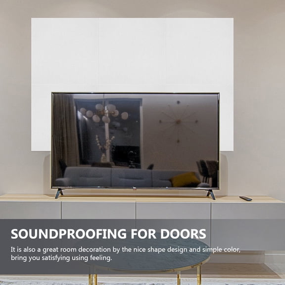 ETHZZLE 2pcs Noise Cancelling Wall Panels Felt White Simple Needing Soundproofing Solutions