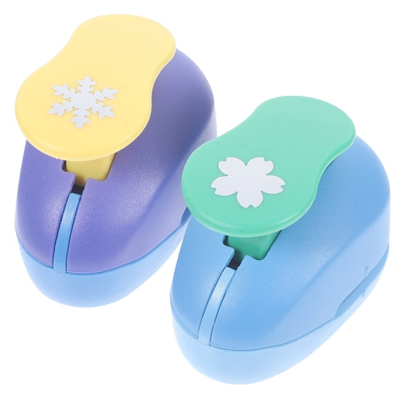 ETHZZLE 2-Pack Multi-Colored Shape Paper Punchers for Scrapbooking, Wrapping, and Craft Projects