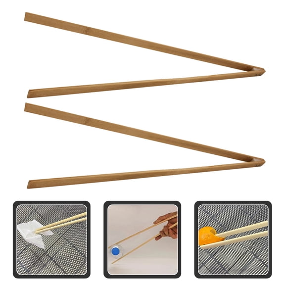 ETHZZLE 2Pcs Long Bamboo Trash Grabber Tool Heavy Duty Picker with Non Slip Clamp for Rubbish