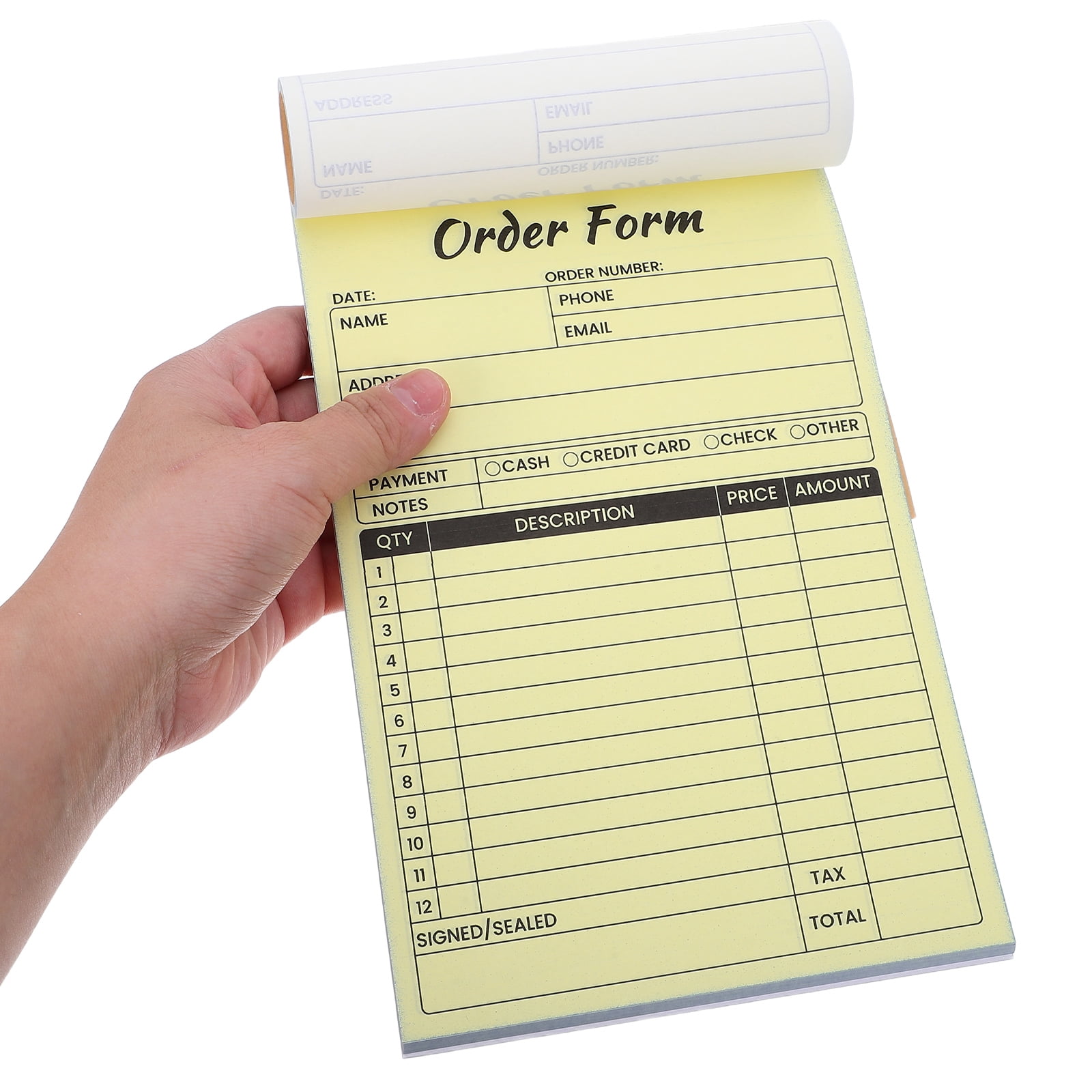 ETHZZLE 2Pcs White Invoice Book for Small Business with Versatile Use in Office and Retail