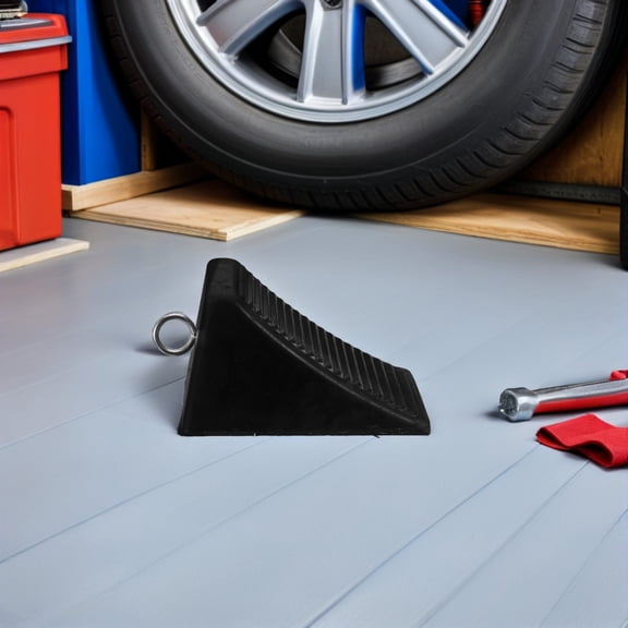 ETHZZLE 2pcs Trailers Wheel Chock: Rubber Tire Chock For Garage – Car Wheel Block Stopper Anti-Skid Pad For Floor Parking - Rubber Parking Stop Block