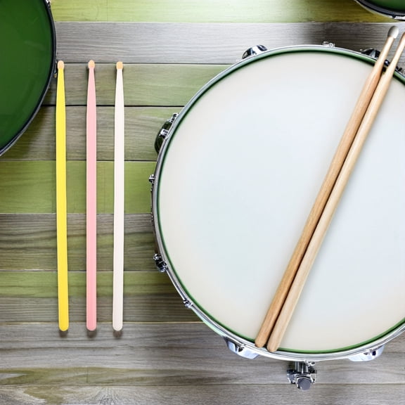 ETHZZLE 3 Pairs 5A Wood Drumsticks: Drumsticks With Comfortable Grip For Beginners And Professionals - Jazz Rock Percussion Practice Sticks