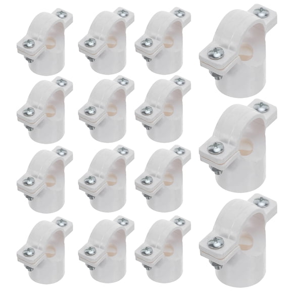 ETHZZLE 30Pcs Ergonomic White Pipe Support Clamp for Secure Pipe Holding in Home and Office Plumbing