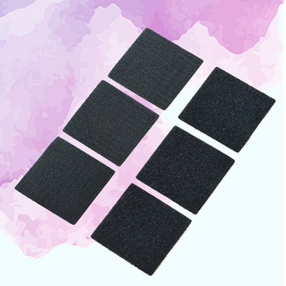 ETHZZLE 30Pcs Hook and Loop Fastener Rug Tape Black Nylon for Hard Floor Carpet Fixing
