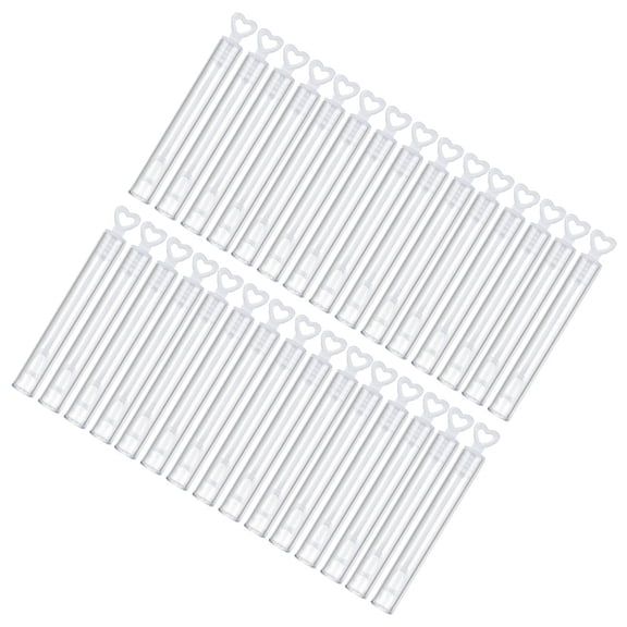 ETHZZLE 30Pcs Transparent Plastic Bubble Wands Empty Bottles for Bubble Making Outdoors