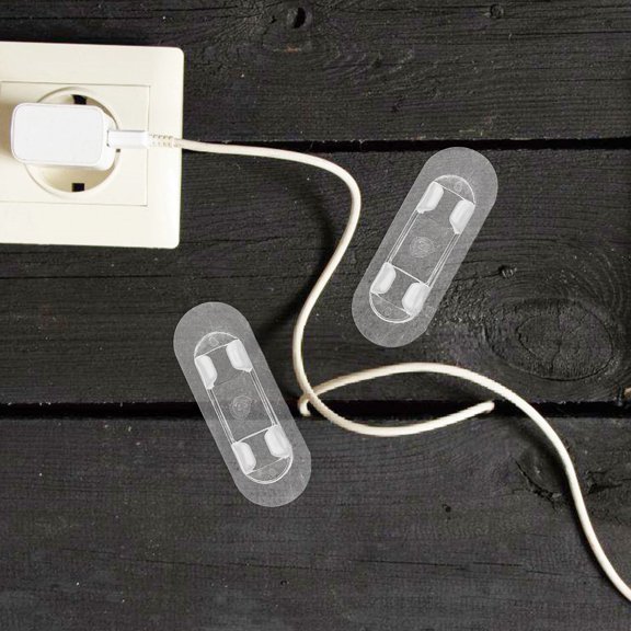 ETHZZLE 30Pcs Multipurpose Transparent Cord Holders for Home Office and Car Wire Management