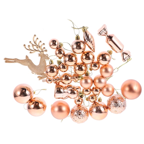 ETHZZLE 30 Pieces Rose Tree Decorations Christmas Ornaments for Holiday Celebrations and Party Decor
