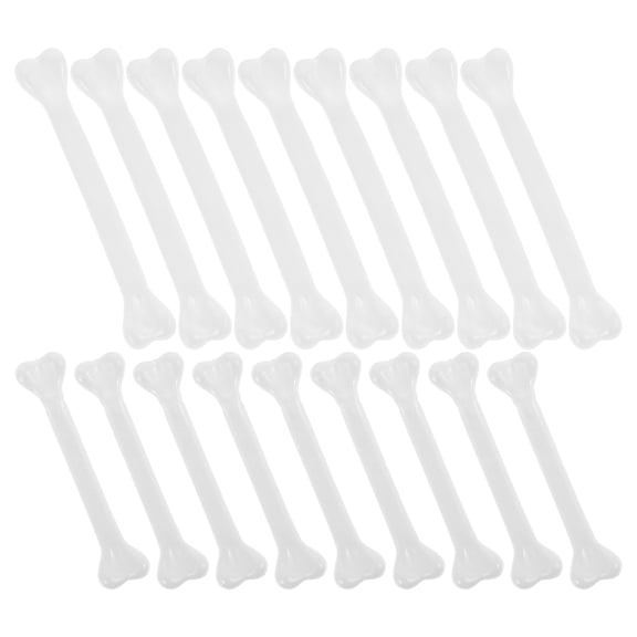 ETHZZLE 30Pcs Lightweight White Plastic Bones with Hanging Holes Fake Skeleton Bone Decorations