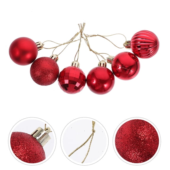 ETHZZLE Holiday Hanging Balls Gold Round 36Pcs 1.57X1.57In
