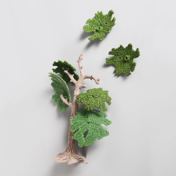 ETHZZLE Green Simulation Tree 3Pcs Plastic Model for Garden and Mall Decor