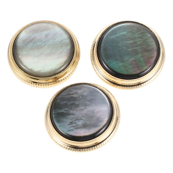 ETHZZLE 3-Pack Trumpet Valve Caps Black Shell Finger Buttons Metal Replacement Accessories Set