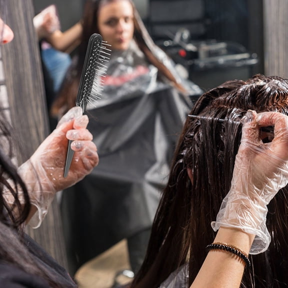 ETHZZLE 3Pcs Black Wire Bristle Hair Brush with Rat Tail Comb for Wig Care and Hair Conditioning