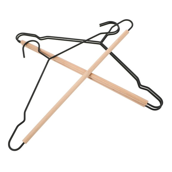 ETHZZLE 3Pcs Fabric Presentation Hanger Metal and Wood Craft Holder for Sewing Display