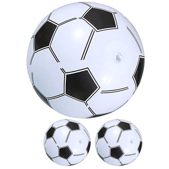 ETHZZLE Soccer Beach Balls Multi Inflatable Football Toys for Fun 3Pcs for Fan Gear