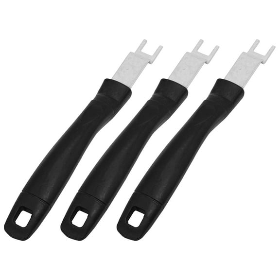 ETHZZLE 3Pcs Black Grill Plate Lifter Set with Anti Scald Stainless Steel Gripper for Bbq