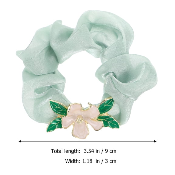 ETHZZLE 3Pcs Elastic Flower Hair Scrunchies Assorted Colors for Thick Hair