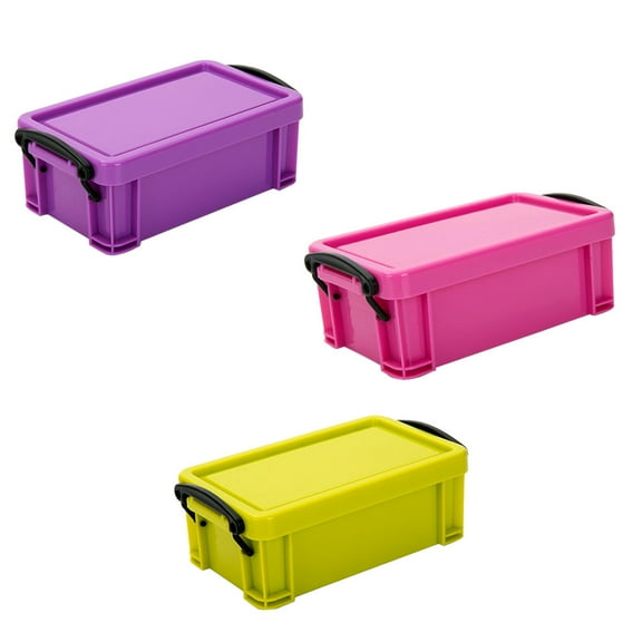 ETHZZLE 3Pcs Household Storage Box in Assorted Colors with Good Sealing for Home Organization