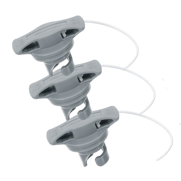 ETHZZLE 3Pcs Kayak Valve Caps for Inflatable Boats Grey Rubber Air Valve Plugs Compatible with Multiple Watercraft