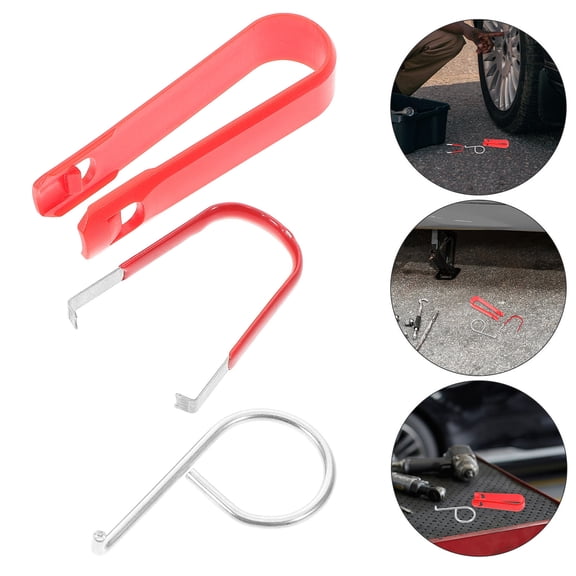 ETHZZLE 3Pcs Multifunctional Wheel Nut Removal Tool with Clip for Easy Car Tire Cap Disassembly