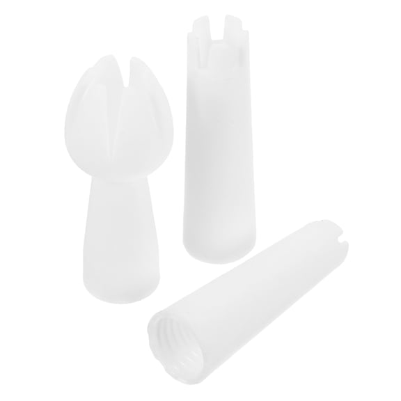 ETHZZLE Piping Nozzles Cake Decorating PP White 3Pcs