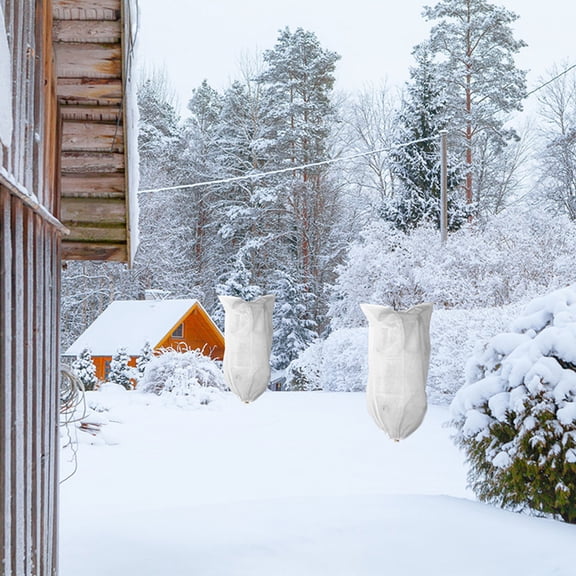 ETHZZLE 3-Pack Plant Frost Covers White Breathable Garden Fabric for Tomatoes, Roses, and Hanging Baskets