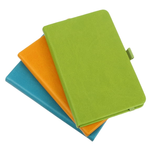 ETHZZLE Compact Pocket Notebooks, Assorted, Elastic Strap, Hard Cover, Ideal for Writing, 3Pcs