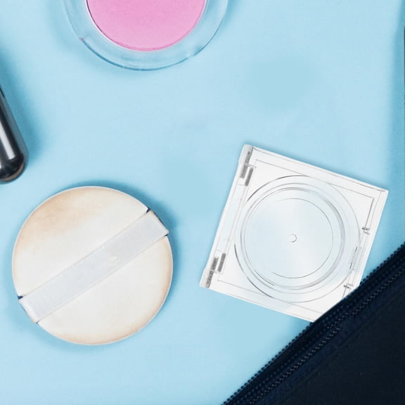 ETHZZLE 3Pcs Transparent Empty Eyeshadow Box Refillable Cosmetic Storage Container for Makeup