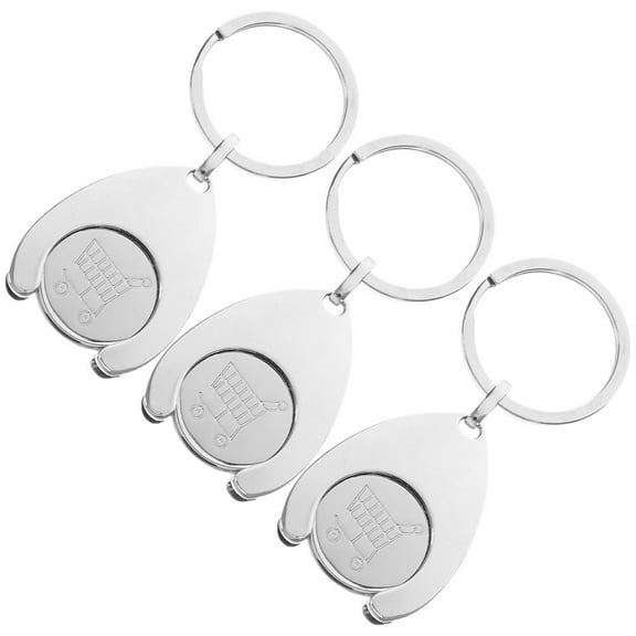 ETHZZLE 3-Pack Shopping Trolley Token Keychains for Convenient and Time-Saving Grocery Shopping Trips
