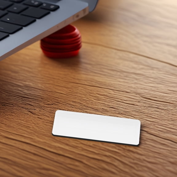 ETHZZLE 3Pcs Wear Resistant White Name Badges DIY Design with Clip for Versatile Event Applications