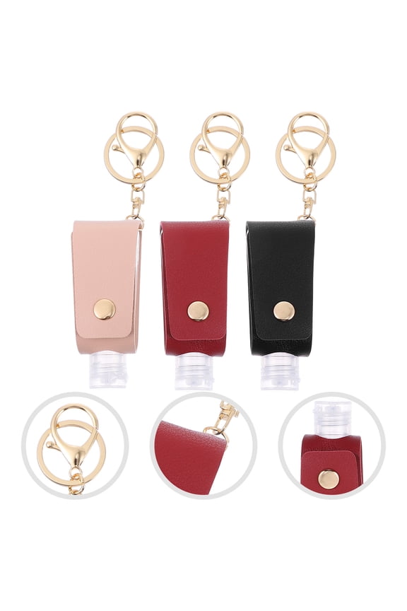3-Pack Lightweight Travel Bottle Covers with Keychain for Perfume and Cosmetic Storage, Portable and