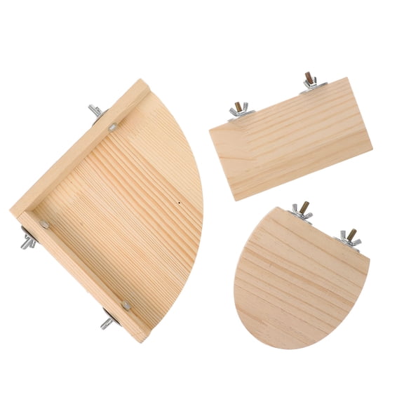 ETHZZLE Parrot Stand Board Parrot Wood Platform Composite Material 3pcs