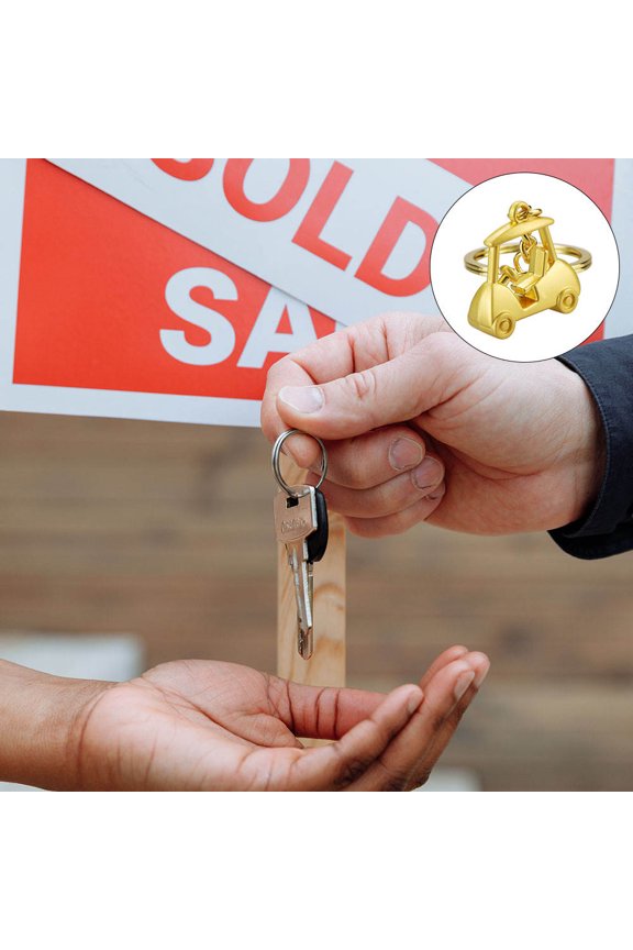 3pcs Golf Cart Keychains Metal Accessories for Bag Decor Daily Use