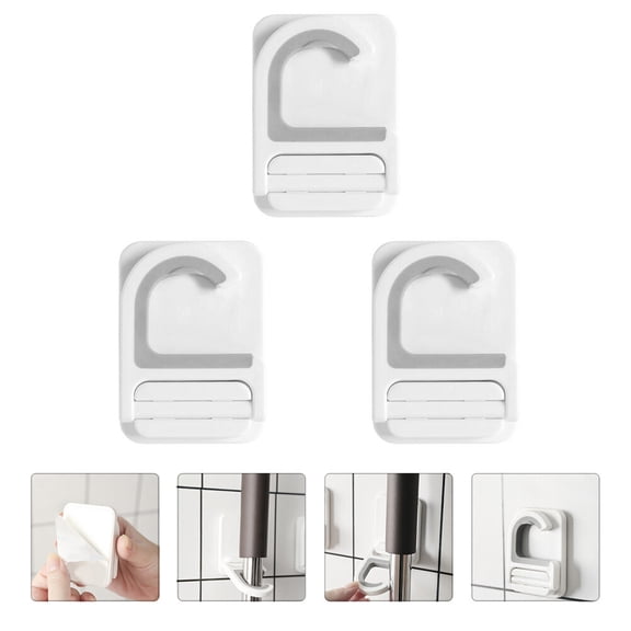 ETHZZLE 3pcs Mop Clip Hook Multifunctional ABS for Restaurant and Household Users