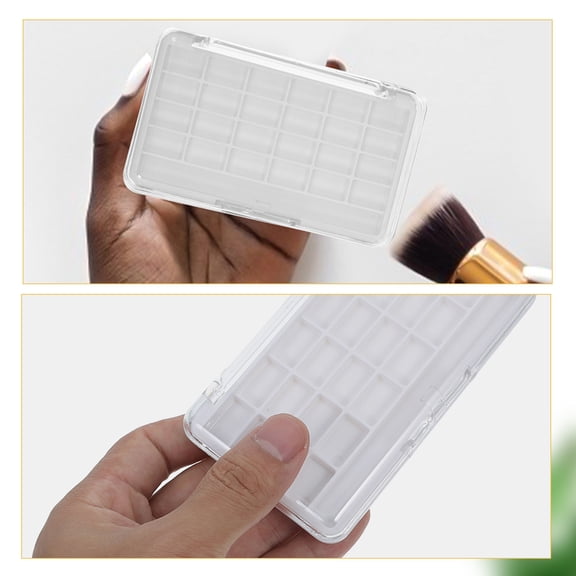 ETHZZLE 3Pcs Refillable Eyeshadow Palette Container Transparent Plastic Case for Makeup Storage