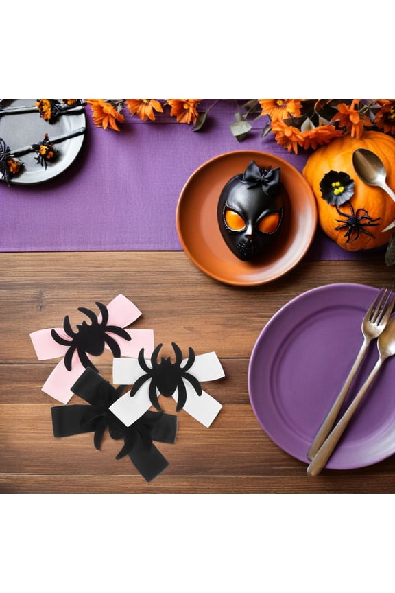 3pcs Spooky Spider Hair Clips For Halloween Parties Women Hair Bow Barrettes For Cosplay Costume Themed Events Hairstyling Decorations Headwear Accessories