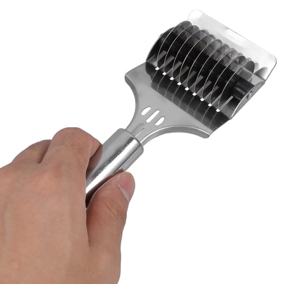 ETHZZLE 3pcs Stainless Steel Pasta Roller: Dough Cutter With Non-Slip Comfort Handle - Manual Spaghetti Maker For Small Kitchens & Large Meals