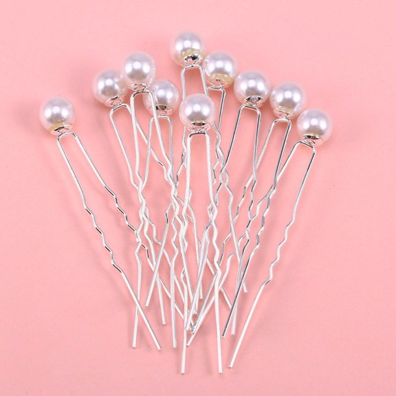 ETHZZLE 40Pcs Metal U Shaped Bridal Hairpin Floral Hair Clips Assorted Colors Wedding Accessory