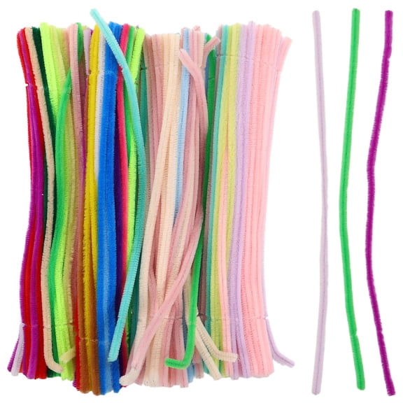 ETHZZLE 400pcs Plush Twisted Stick Chenille Stems Flexible Sticks for DIY Craft Projects and Home Decorations
