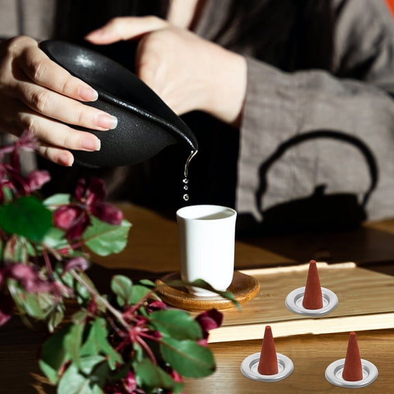 ETHZZLE 40PCS Tower Incense Burner Holder - Mini Metal Incense Cone Trays Towers Burner Dish for Home Aromatherapy Festival Party Decorations