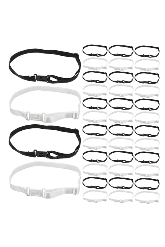 40Pcs Adjustable Elastic Bow Tie Straps with Buckle for Formal Events and Weddings