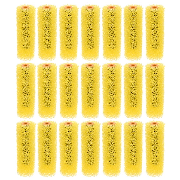 ETHZZLE 40Pcs Yellow Texture Paint Sponge Roller for Home Exterior Wall Decorative Use