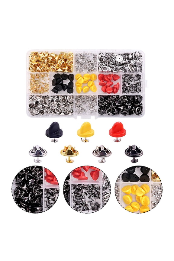 430-Piece Locking Pin Back for Brooches, Name Tags, and Service Bars in Various Colors