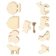 thumbnail image 1 of ETHZZLE Unfinished Wooden Farm Animals for Crafts Beige 45Pcs Diy Embellishments, 1 of 7