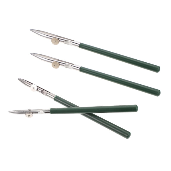 ETHZZLE Artists Tool 4Pcs Artist Ruling Pen Dark Green Plastic and Iron for Sketching and Diagramming