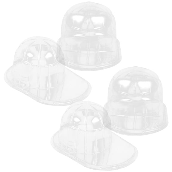 ETHZZLE 4Pcs Lightweight Clear Plastic Cap Holder Compact Hat Storage Rack for Home Use