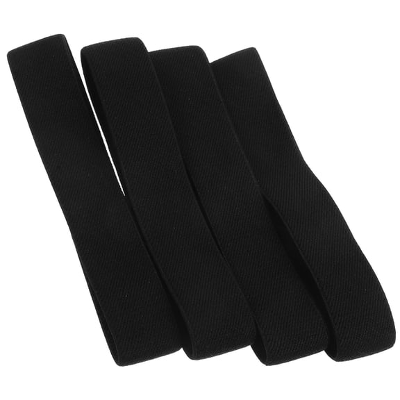 ETHZZLE 4Pcs Black Elastic Lunch Box Straps for Kitchen Bento Boxes Notebooks and Travel Holder