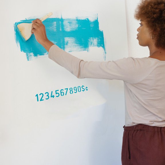 ETHZZLE 4-Pack Drawing Stencils Templates for Painting Letters, Numbers, and Symbols Sheets
