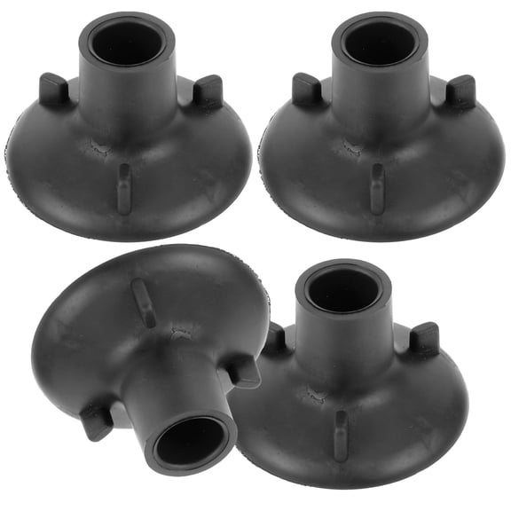 ETHZZLE 4Pcs Commode Chair Suction Foot Rubber Black For Elderly Use